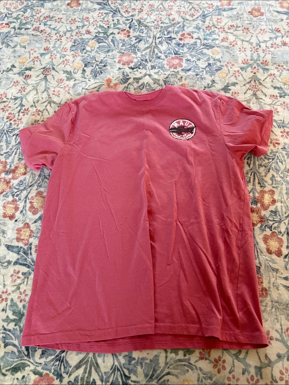 Nau Rose Pink Short-Sleeve Logo Tee for Men